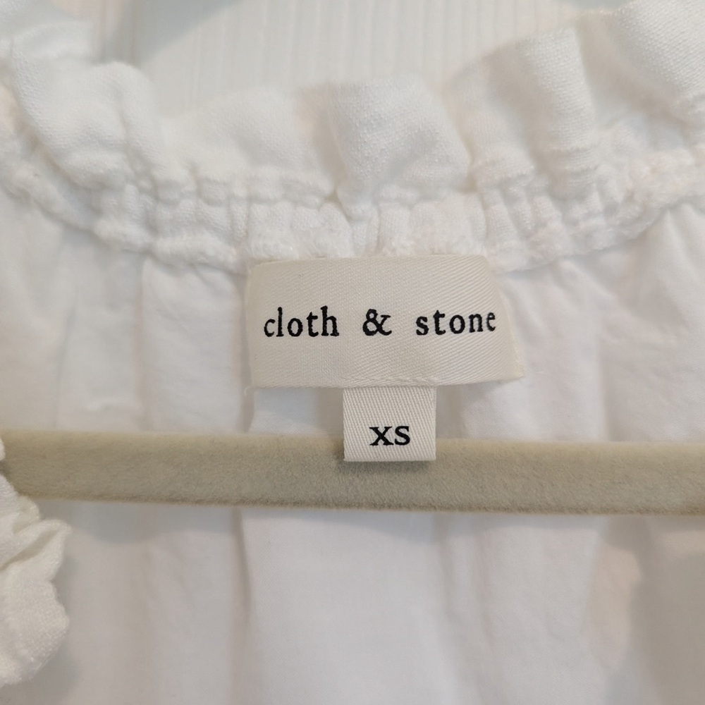 Cloth & Stone White Ruffled dress - Picture 2 of 4